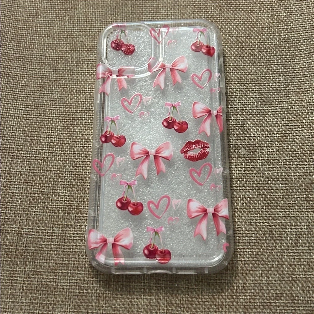 iPhone 14Plus Case Cherries,Hearts& Kisses See description 4 others it will fit